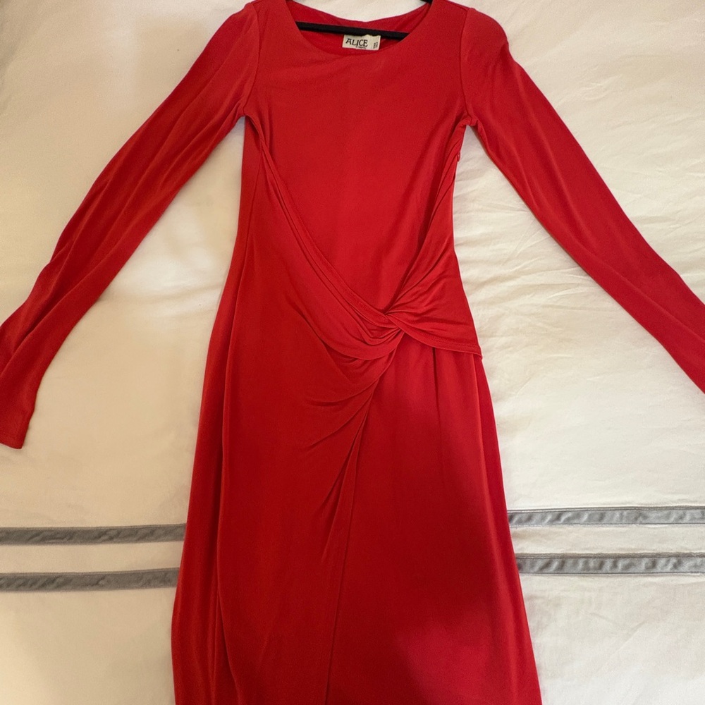 ALICE BY TEMPERLY Red Long Sleeve Dress